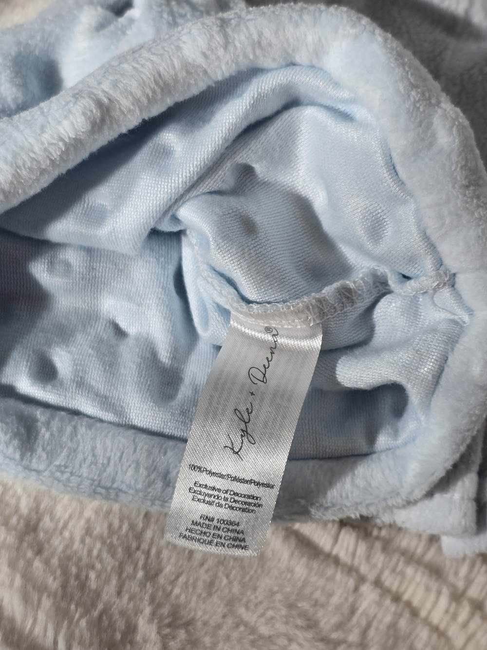 Soft Light Blue Baby Pajama Set with Hat - Picture 5 of 5